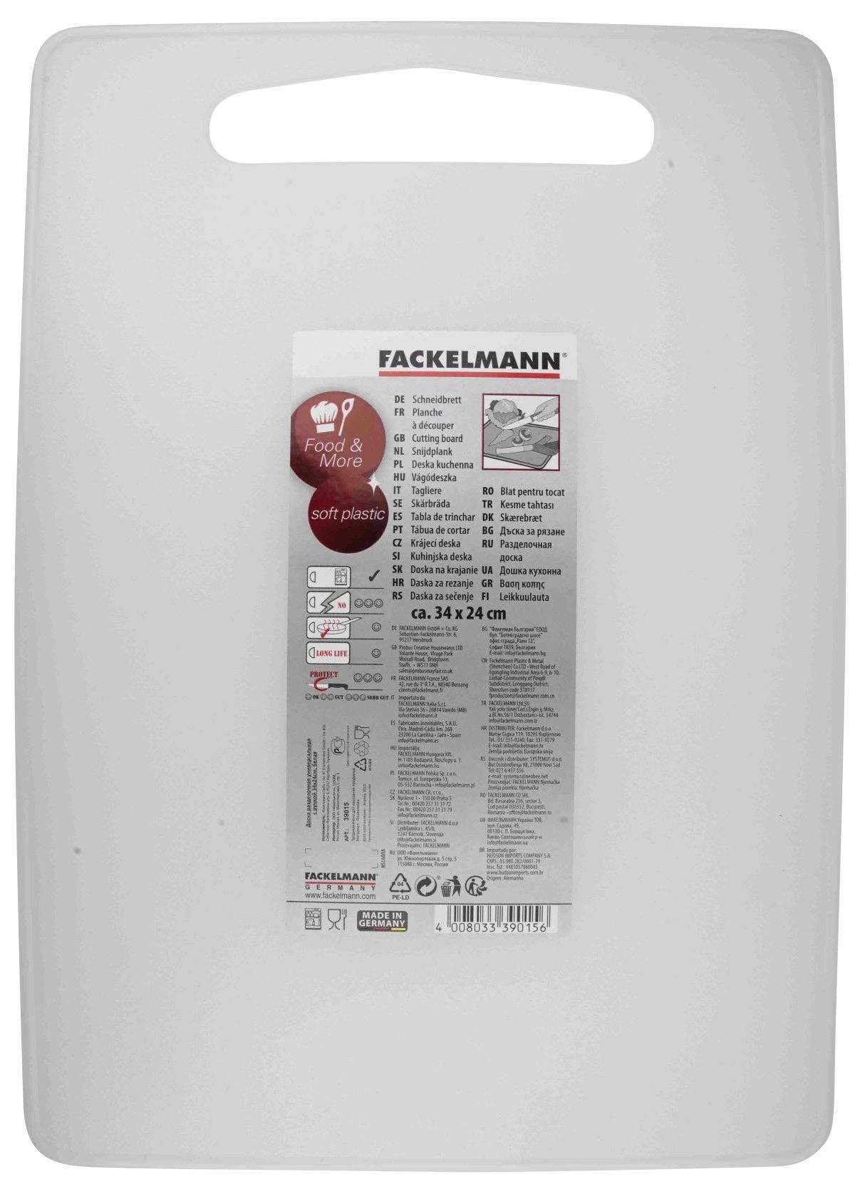 Zenker - Vendita all'ingrosso Taglieri - Tagliere in plastica 34 x 24 cm Fackelmann Basic3