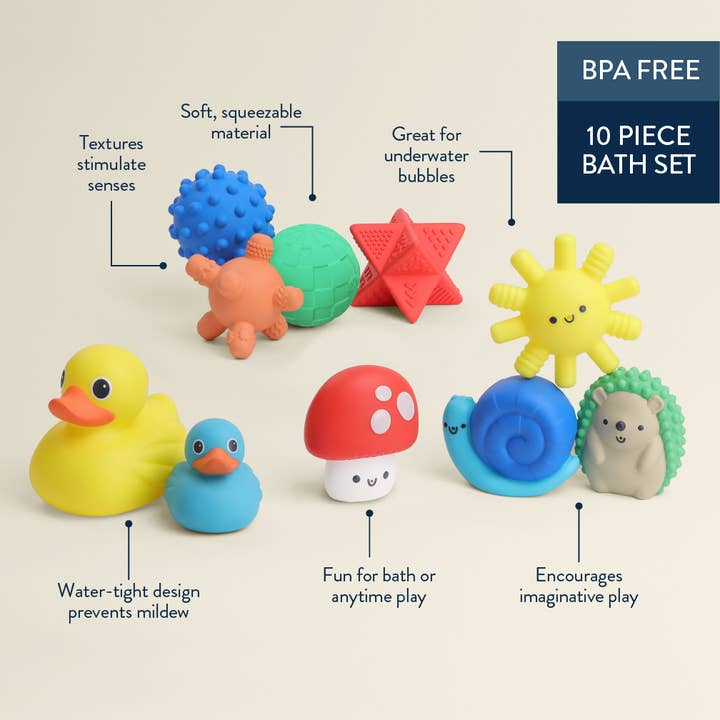 Itzy Ritzy - Wholesale Baby Bath Set - Kids & Baby - *NEW* Itzy Splash Gift Set™ Soft Bath + Water Toys3