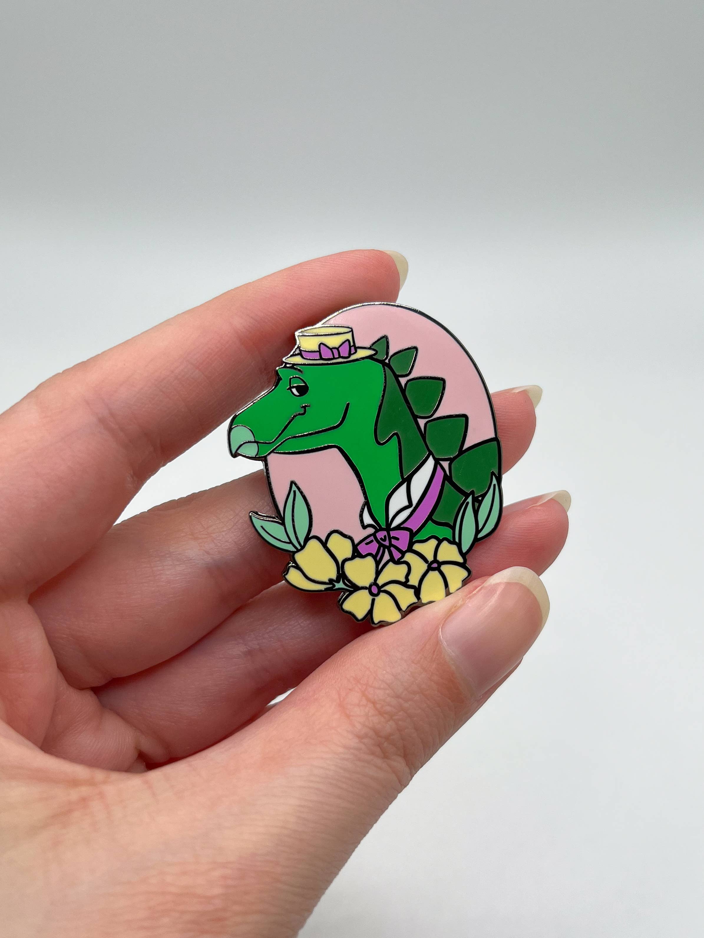 Geekly Whimsical - Wholesale Lapel Pin/Button - Dapper Dinos - Virgil Stegosaurus Enamel Pin4