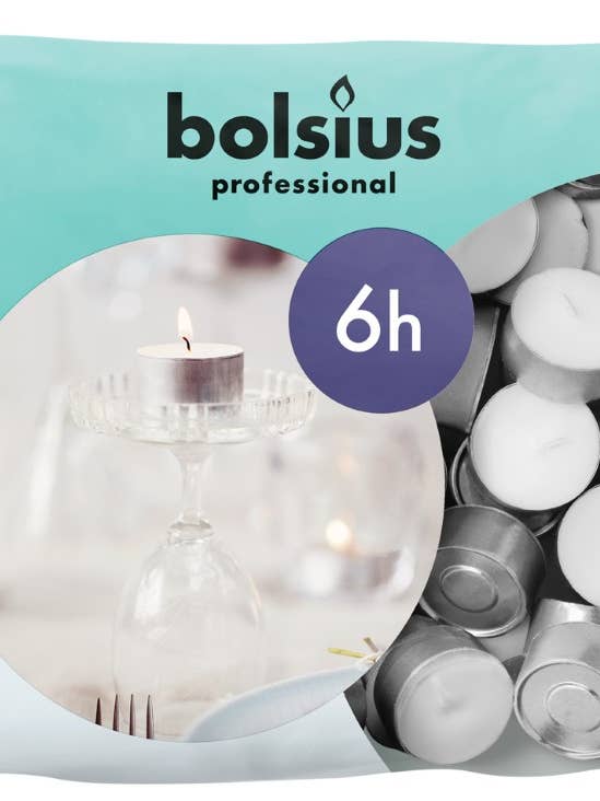 Velas de té para hostelería 6H Bolsa 100 Blanco para venta al por mayor de Sfeerpunt