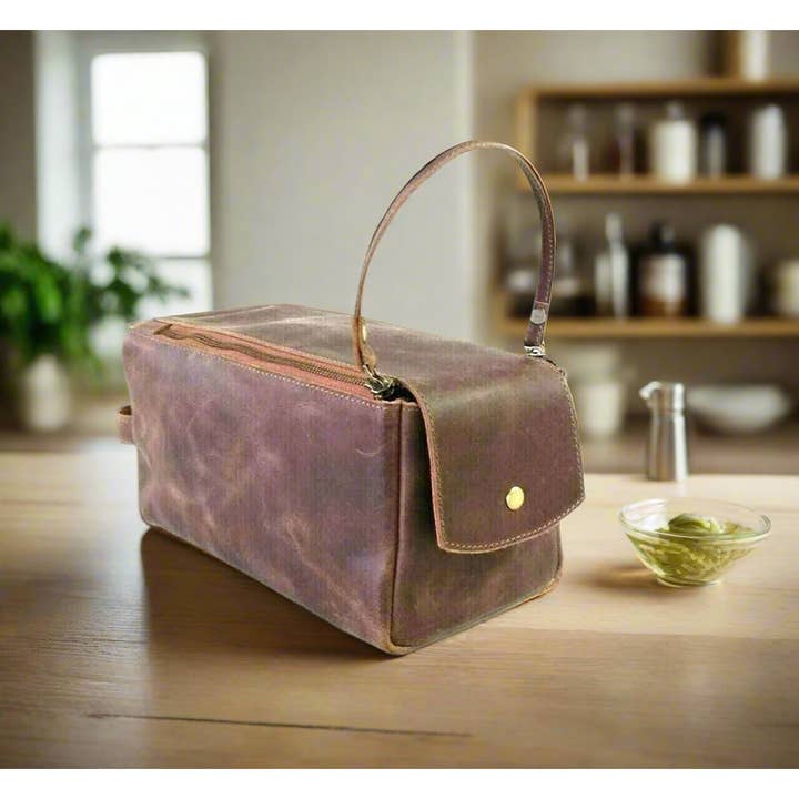 Grand sac de toilette en cuir pour homme pour la vente par MLC