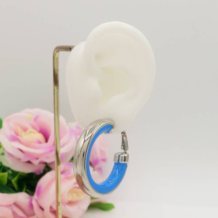 Daemon srls - Wholesale Hoop Earrings - DREW - ACCIAIO INOSSIDABILE - Big Hoops orecchini a cerchio smaltati2