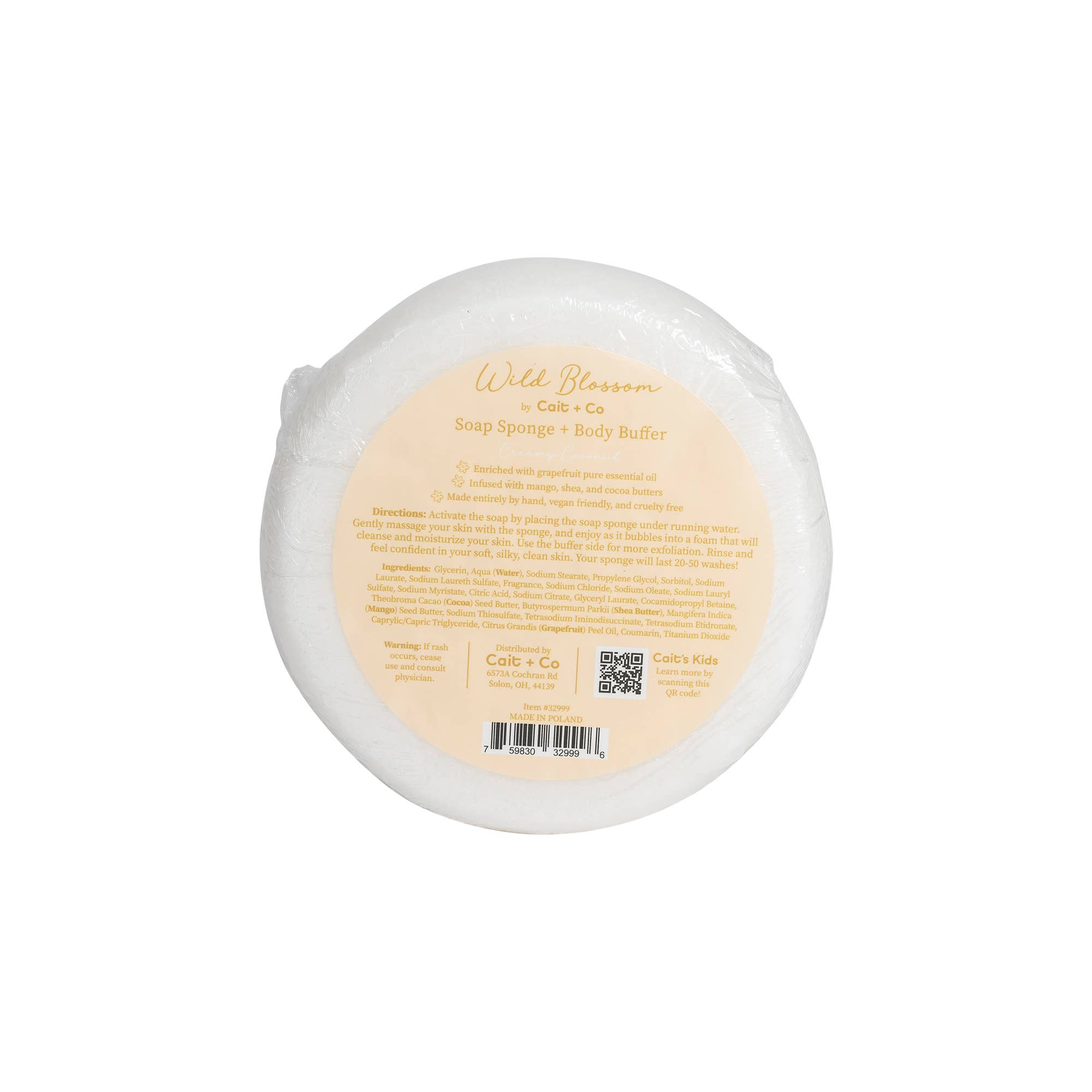 Cait + Co - Wholesale Body Scrub/Exfoliant - Wild Blossom Soap Infused Body Buffer-Creamy Coconut7
