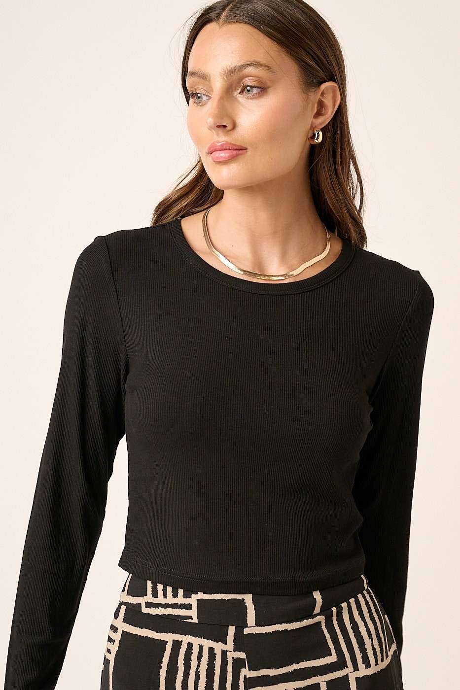 mittoshop - Wholesale Knit Top - Women's - BASIC CROP LONG SLEEVE KNIT TOP13