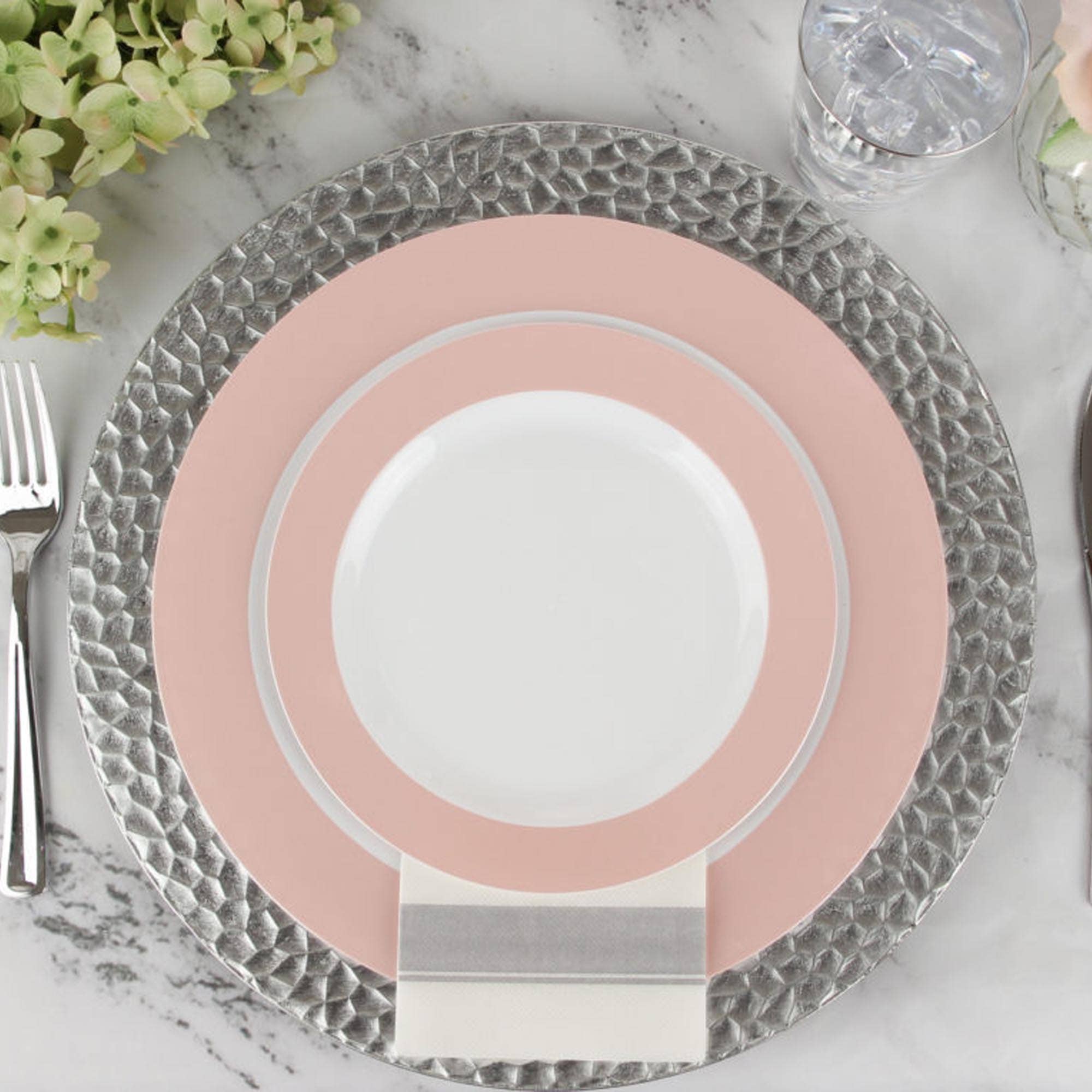 EcoQuality - Wholesale Disposable Napkin - Elegant Cloth-Like Disposable Paper Dinner Napkins Silver Bo4