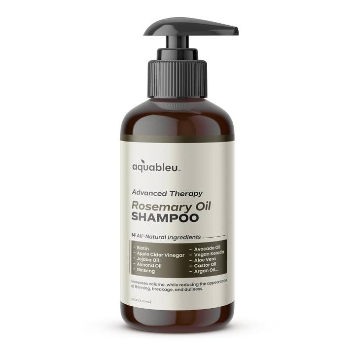 Aquableu - Wholesale Hair Shampoo - Advanced Therapy Anti-Thinning Rosemary Oil Shampoo 16oz