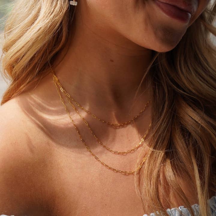 Token Jewelry - Wholesale Schakelketting - Cosette-ketting in 14k goud gevuld of sterling zilver