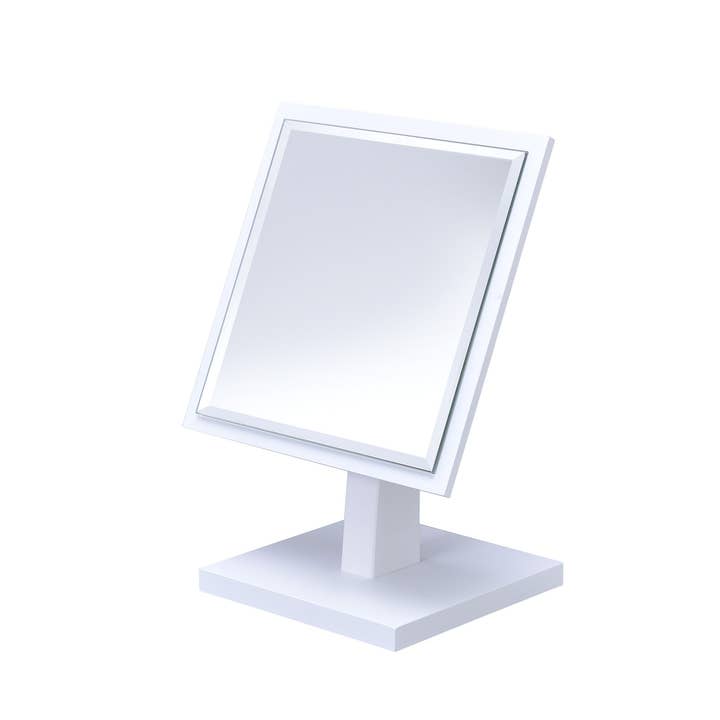 HomeRoots - Venta al por mayor Espejo de tocador - Bonito espejo de tocador de maquillaje cuadrado blanco