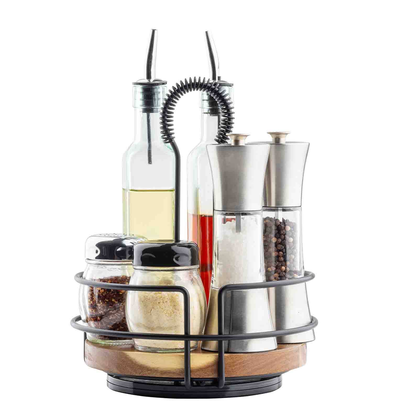 TableCraft Products Company - Wholesale Condiment/Dip Bowl - Round Rotating Tabletop Caddy, 8.5" dia x 10.5" height18