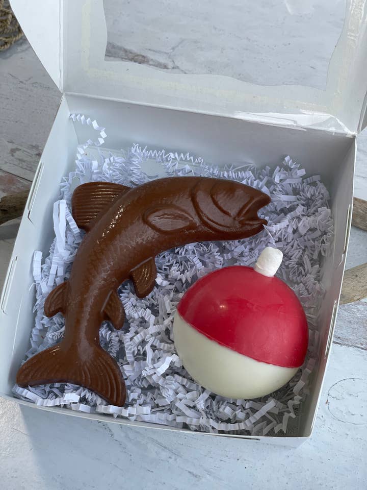 Chocolate Fisherman Gift Box for wholesale by Chocolates Unlimited by Denise