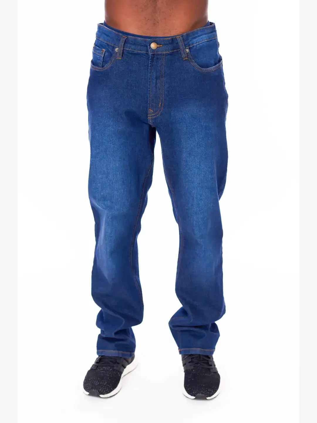 Blu Scuro Jeans elasticizzati in denim elasticizzato dal taglio dritto da uomo in vendita all'ingrosso su Faire0