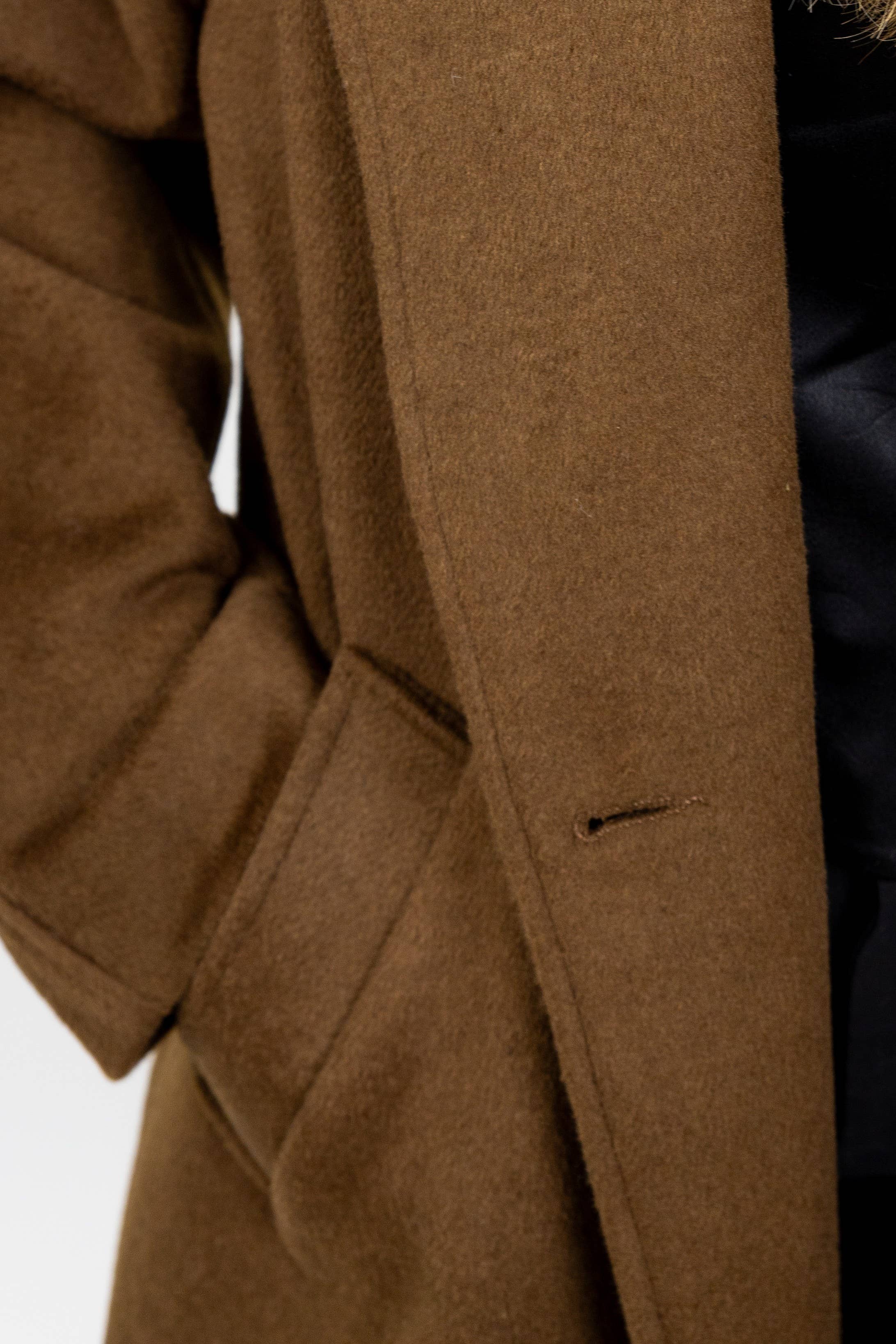 brun Lång rock i blandad ull för wholesale på Faire2