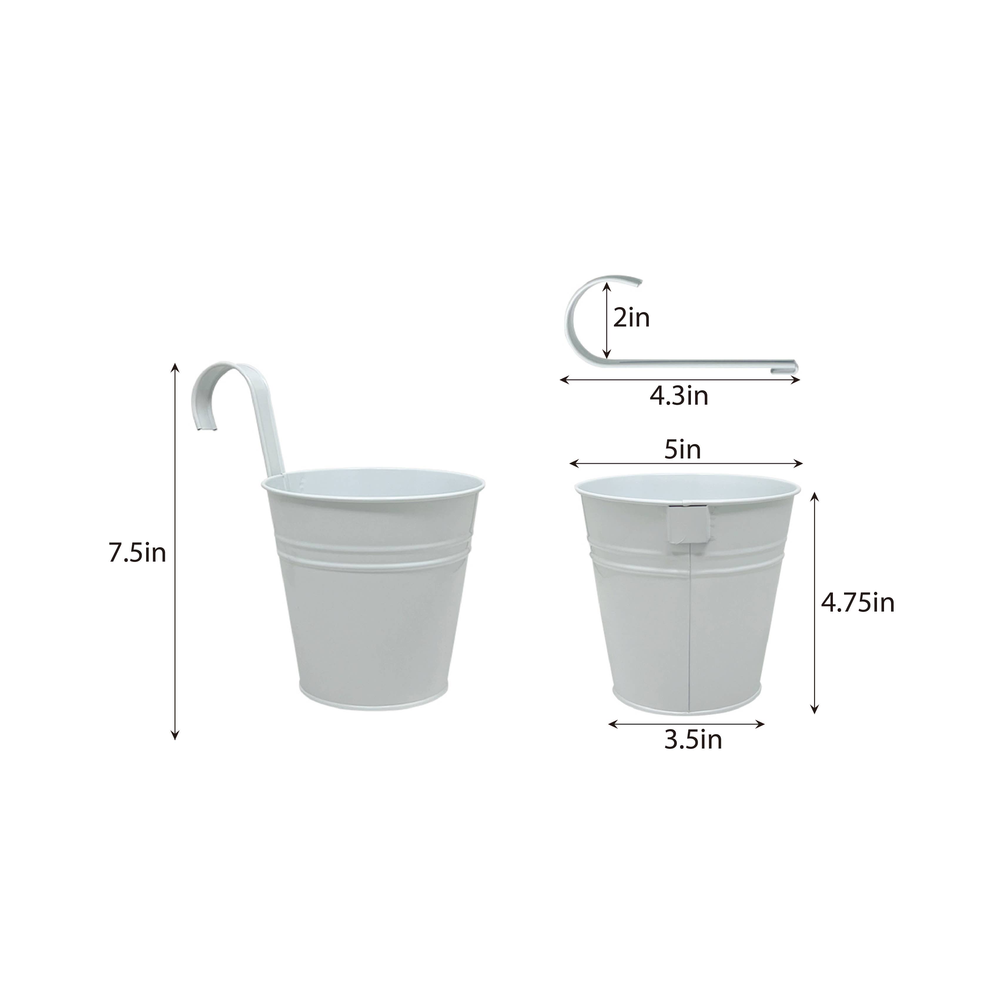 DAHO - Wholesale Hanging Planter - 5.1'' Multicolor Small Round Metal Railing Hanging Planter3