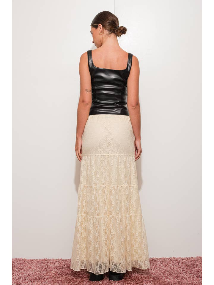 Black VEGAN LEATHER TANK for wholesale on Faire2