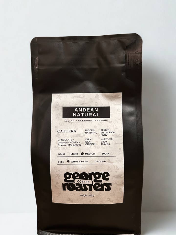 Andean Natural - Caturra Naturel 120 heures Café Anaérobie Pérou pour la vente par George Coffee Roasters