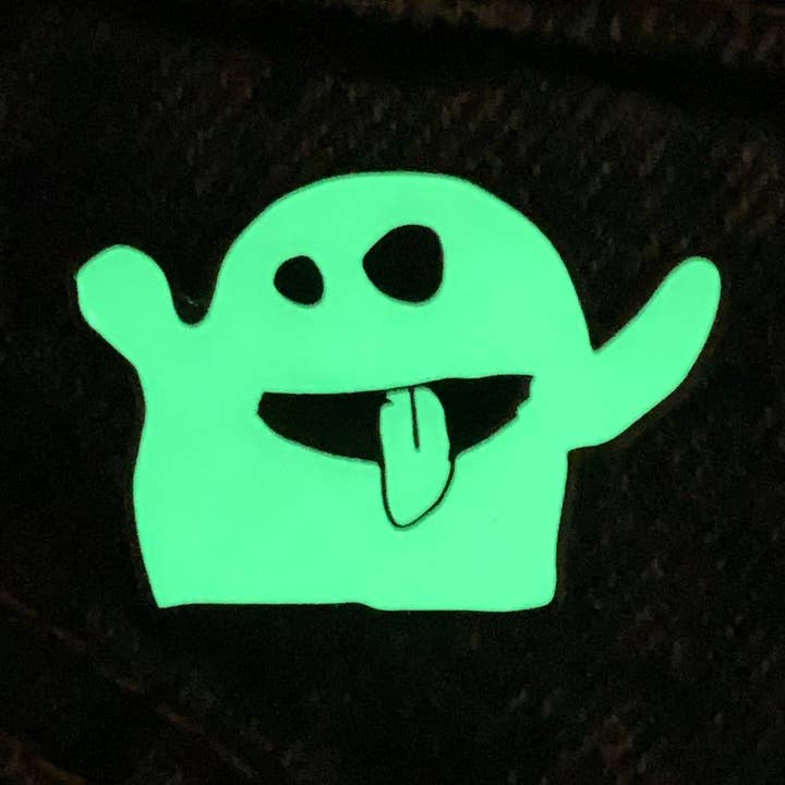 GLOWING Ghost Enamel Pin for wholesale by Georgia Made This