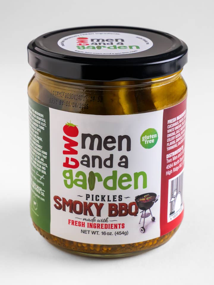 Smoky BBQ Pickles for wholesale by Two Men and a Garden