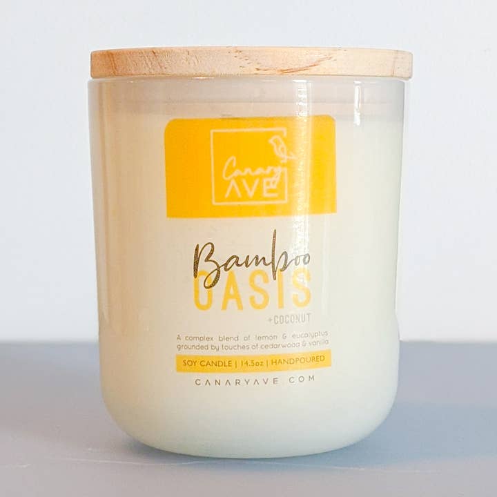 Bougie Oasis en bambou pour la vente par CanaryAve