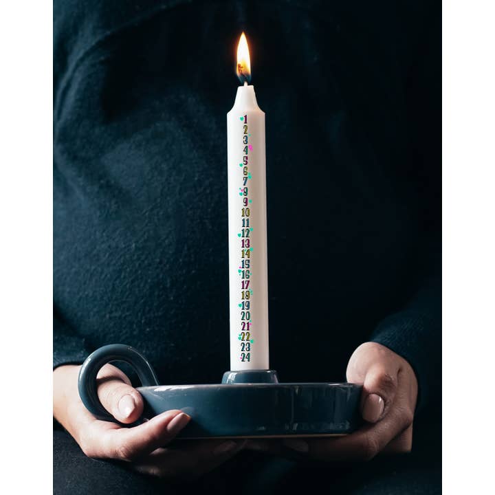 Rainbow Hearts Christmas Advent Candle for wholesale by BETTIE CONFETTI