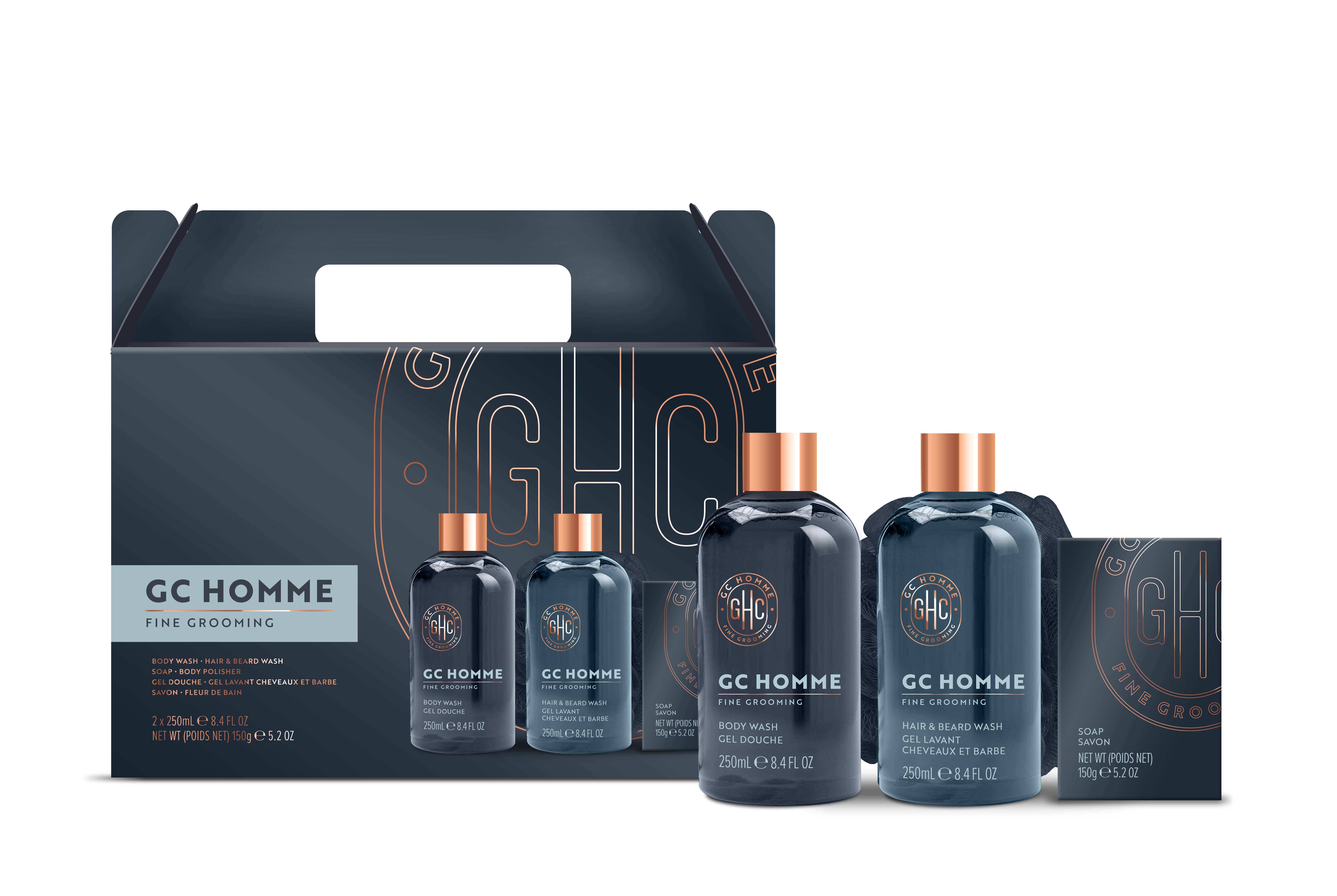 Grace Cole - Wholesale Bath & Body Set - Men's - GC Homme Full Body Cleanse Set0