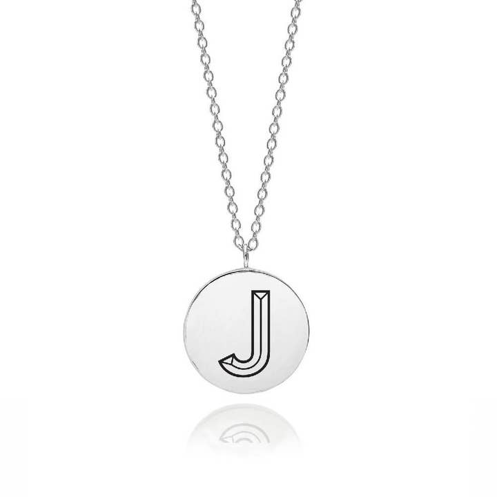 Facett Initial J Pendant - Silver for wholesale by Myia Bonner