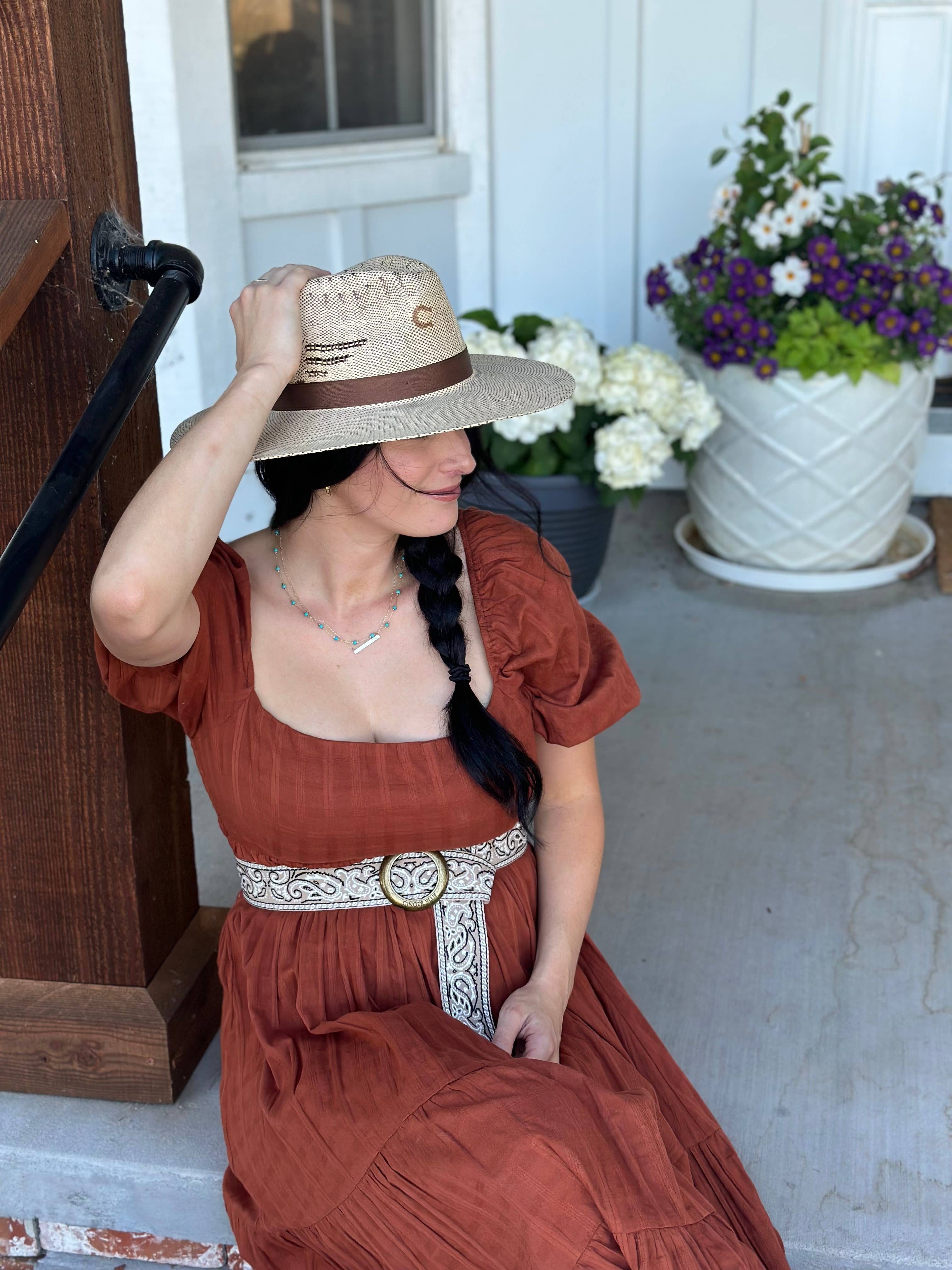 Ginger Blue - Wholesale Riem - Dames - Paisley, alsjeblieft, zand4