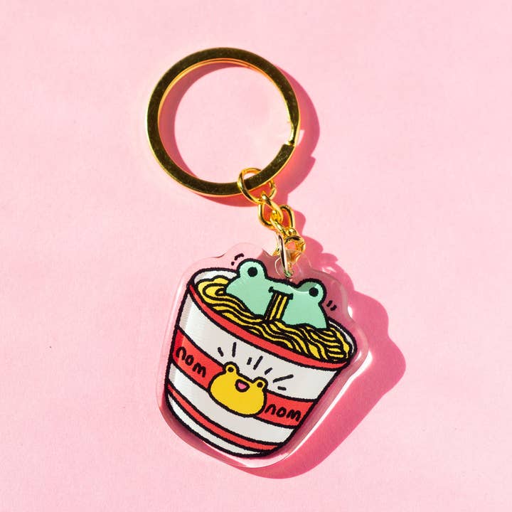 Ramen Frog Acrylic Keychain for wholesale by Robot Dance Battle