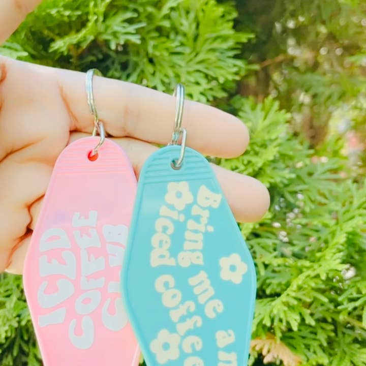 Pink pretty designs - Wholesale Keychain - Unisex - CUSTOM TEXT Motel Style Keychain2