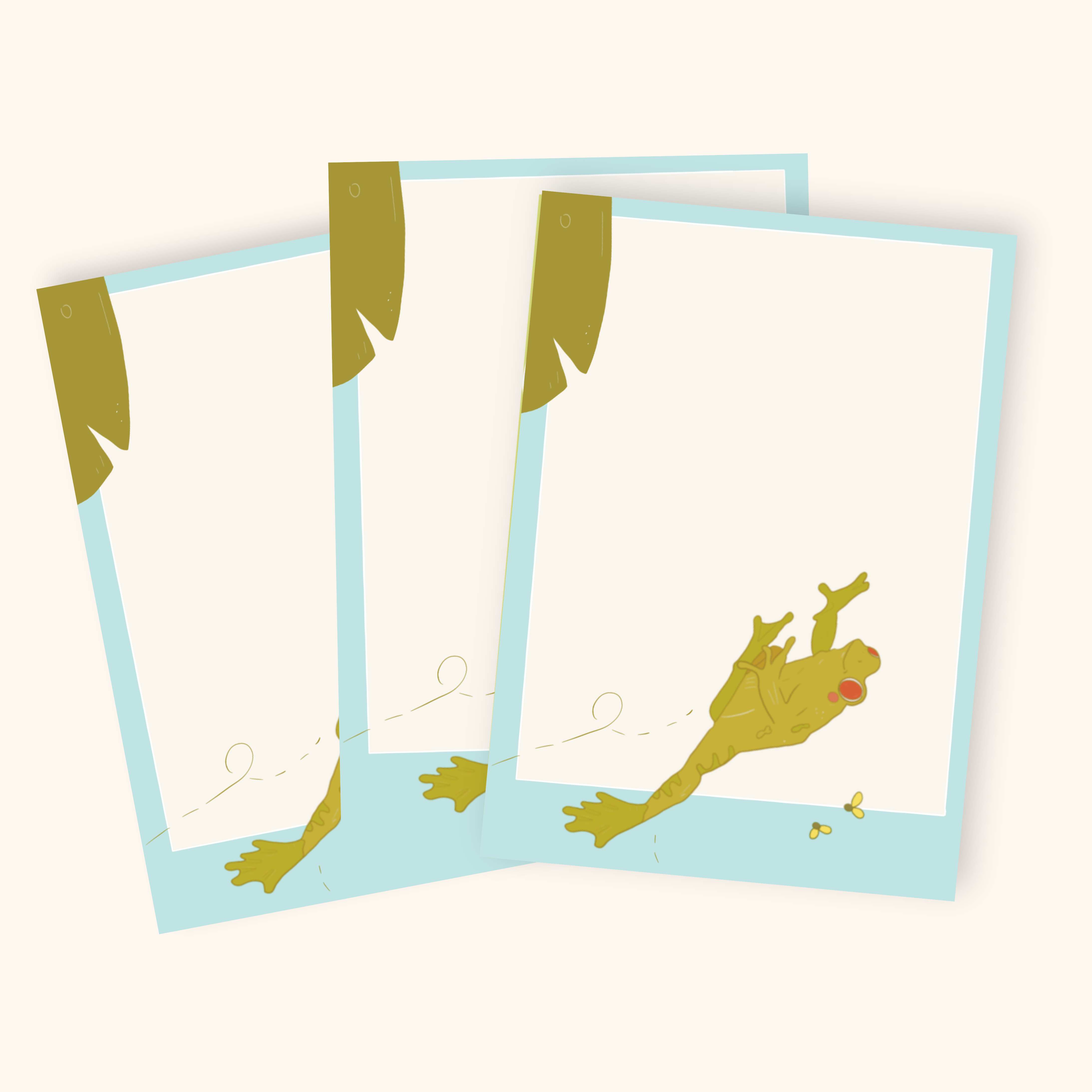 After Party Paper Co. - Wholesale Stationery/Notecard Set - Froggy Mini Notecard Set1