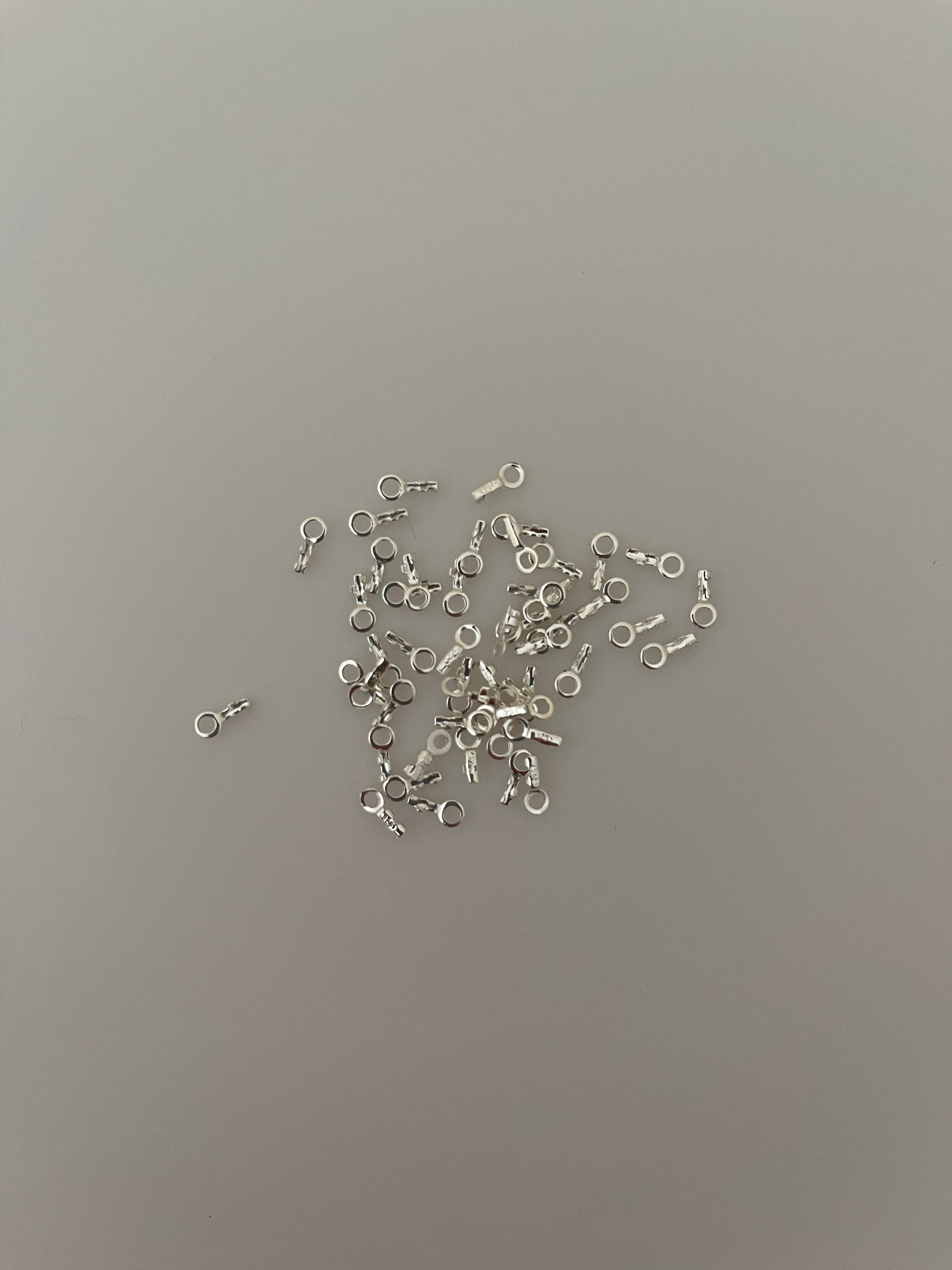 Purity Beads - Wholesale Craft Supplies - Crimp Ends for Chains | 925 Sterling Silver Crimps | Crimp End Caps | Sterling Silver Chain Ends | Chain Closers | 6 Sizes: 0.45mmTo 2.5mm | CC4-9SS2