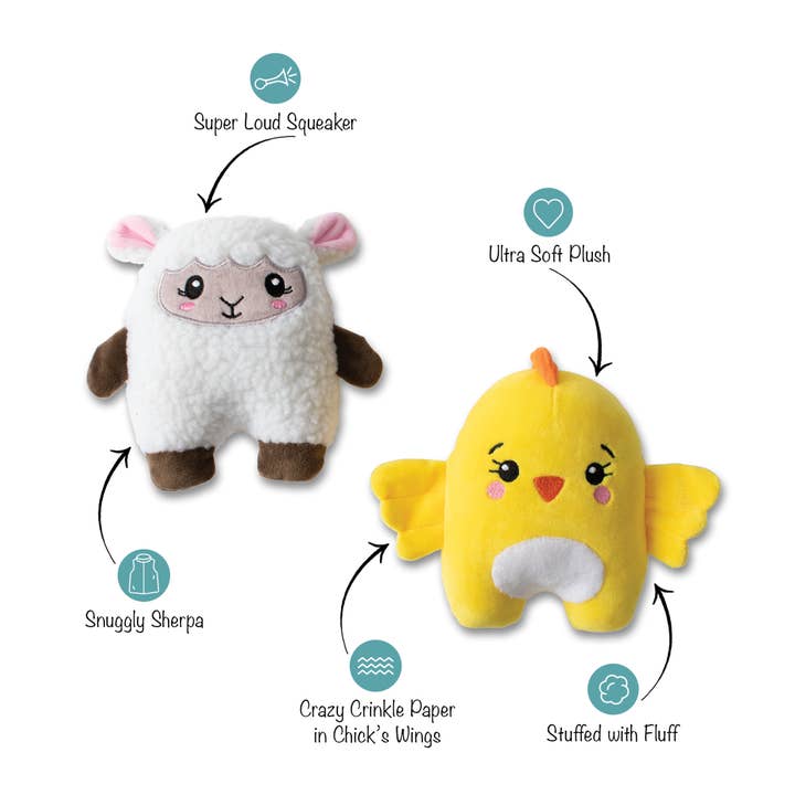 Petshop by Fringe Studio - Wholesale Pet Toy Set - Dog - HOPPY TOGETHER 2 PIECE DOG TOY SET1