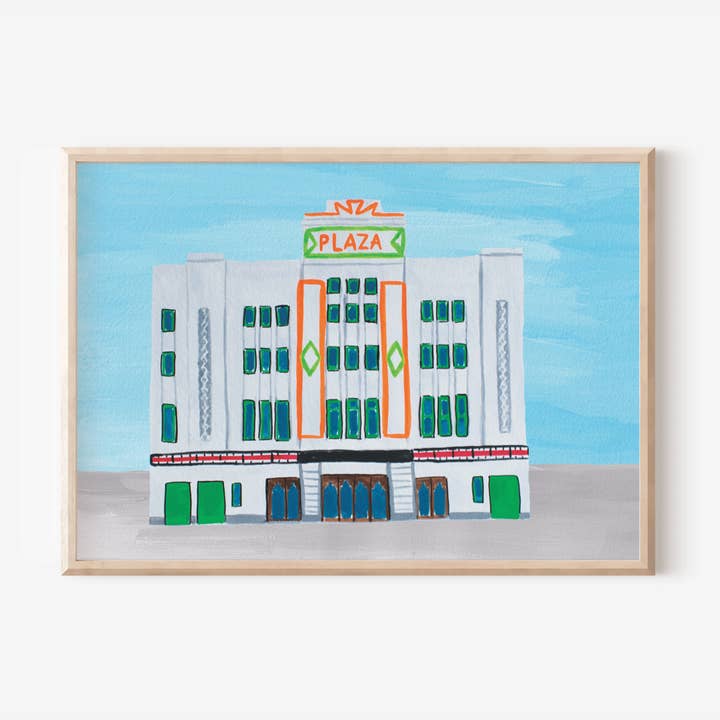 Stockport Plaza Konsttryck för wholesale av Charlotte Farr Illustrations