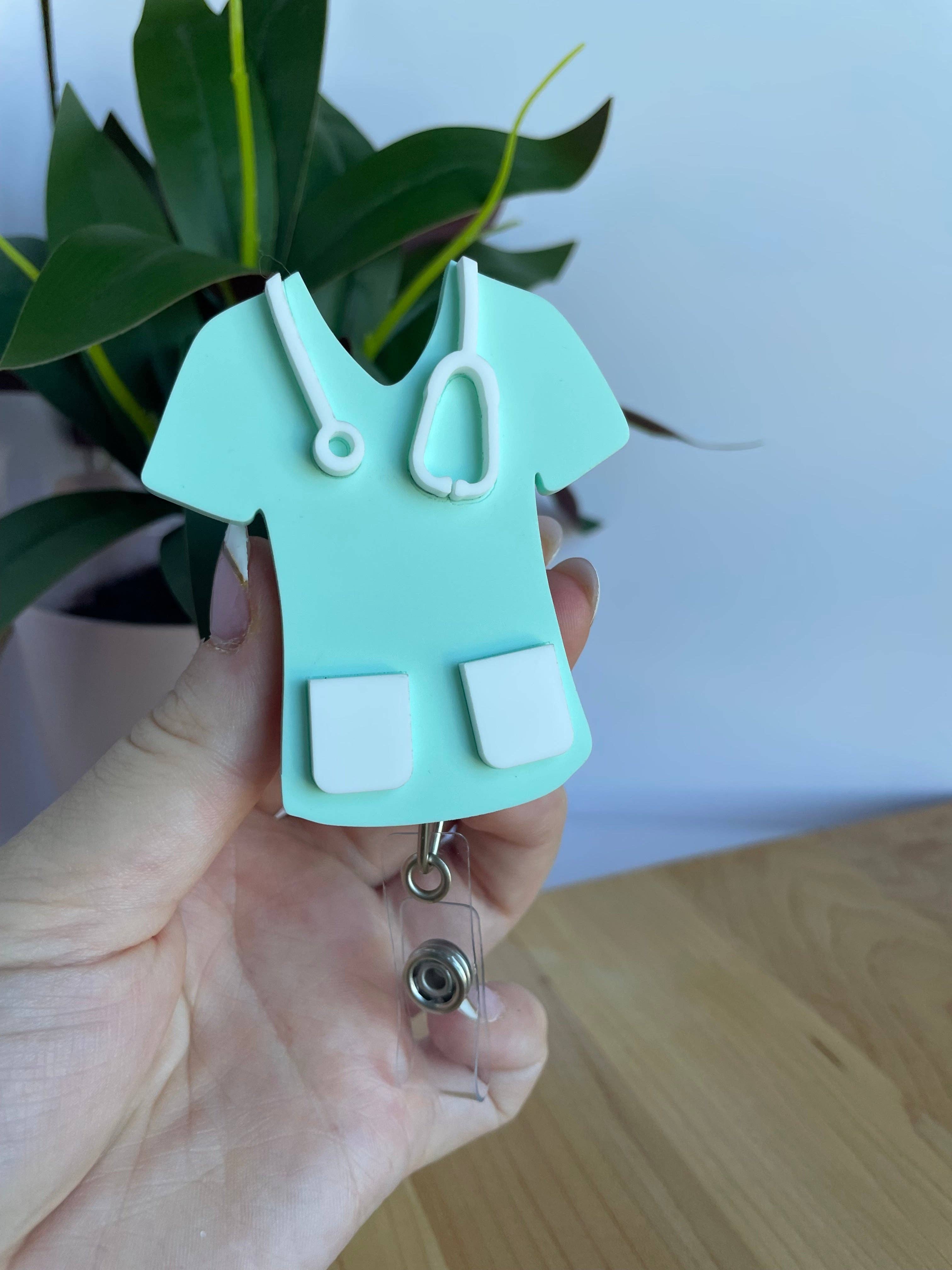 DesignedbyKendal - Wholesale Badge Accessory - Women's - Cute Nurses Scrubs Acrylic Badge Reel3