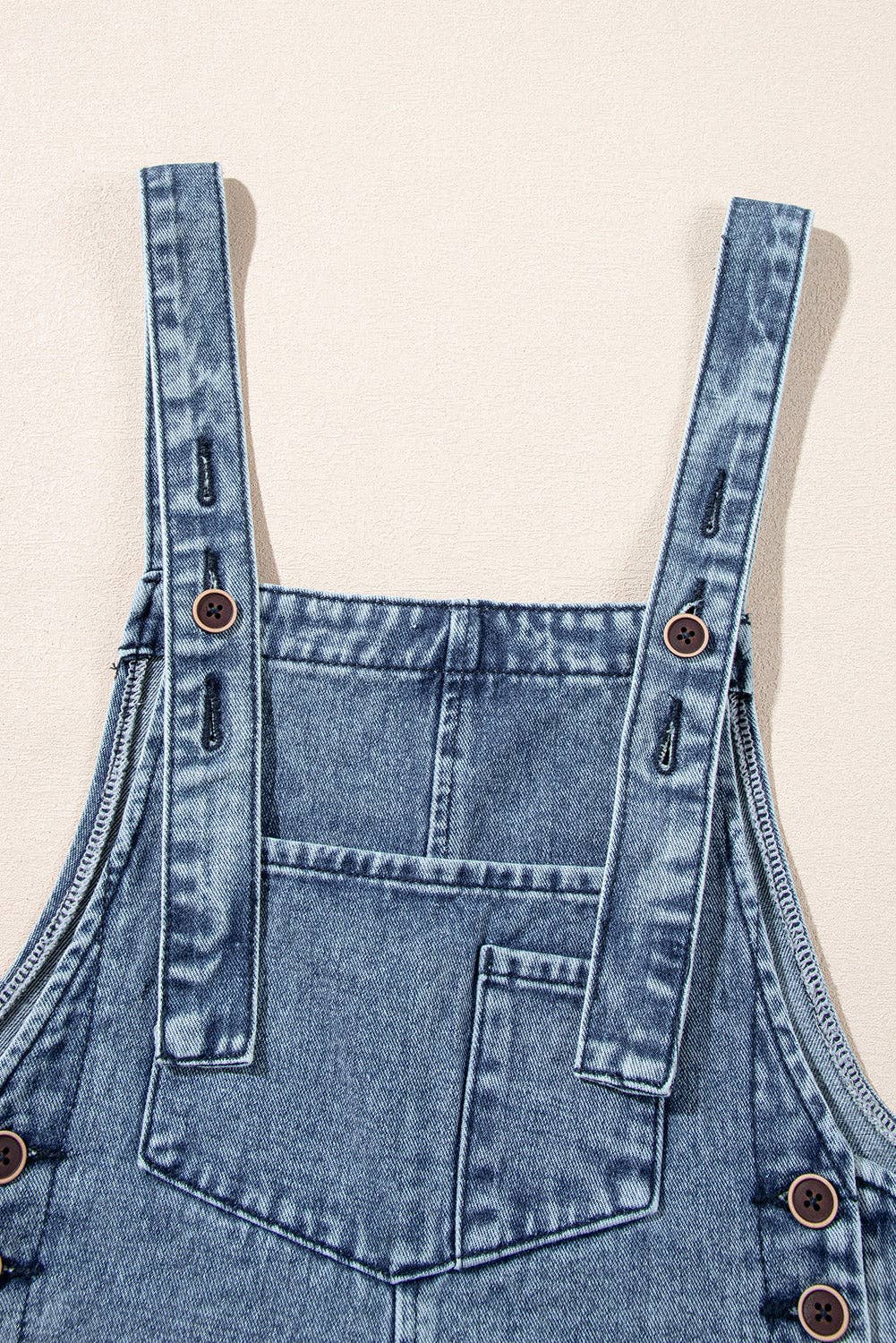 LALA LOO - Wholesale Overalls - Women's - Denim Bib Pocket Wide Leg Overall7
