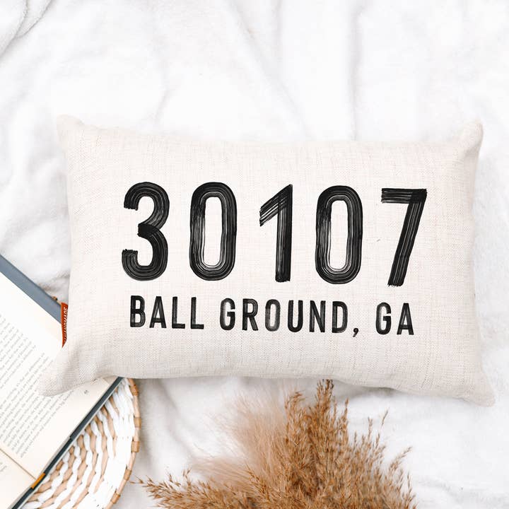 521handmade - Wholesale Throw/Decorative Pillow - Custom Zip Code Pillow with Location1