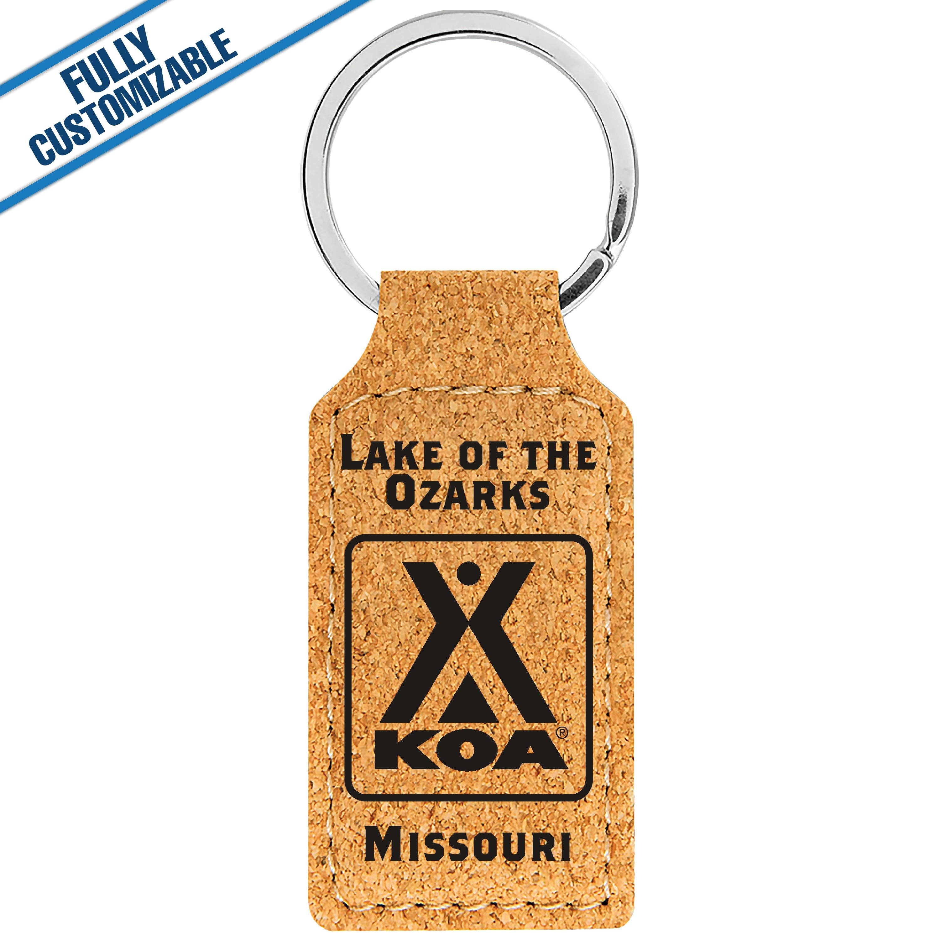 GiftWorksPlus - Vente Porte-clés – unisexe - Porte-clés rectangulaire en similicuir gravé - Entièrement personnalisable11