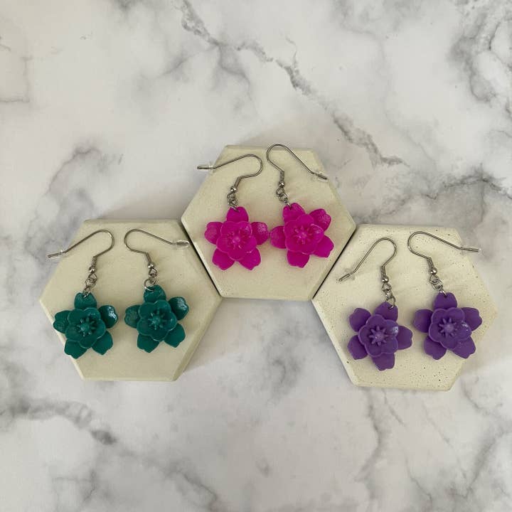 Boucle d'oreille anémone moyenne simple pour la vente par Combinatoria