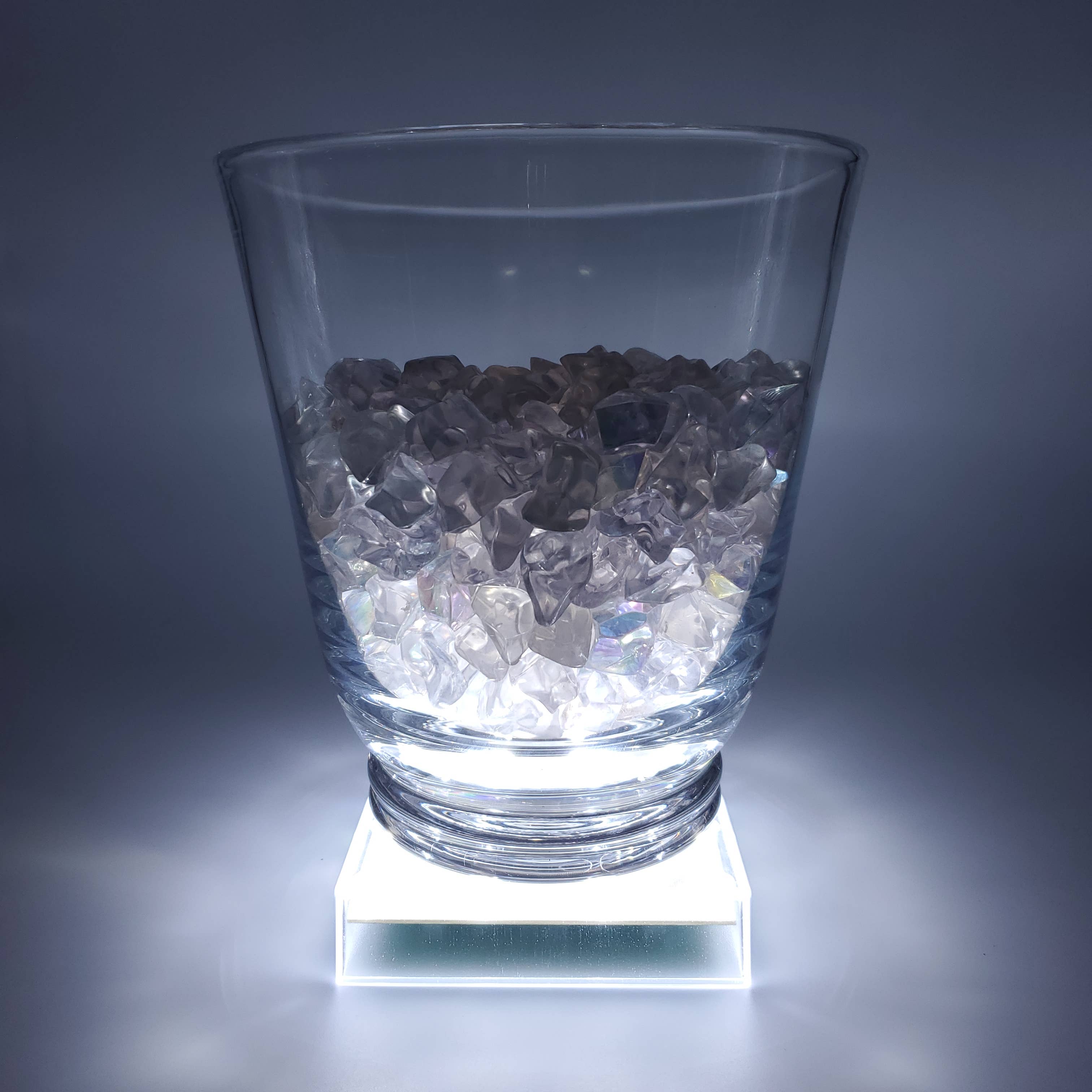 LumaBase - Wholesale Accent/Desk Lamp - Battery Operated Cool White LED Base Light - Square1