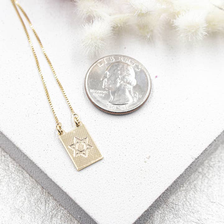 Cherie by Cherie - Wholesale Pendant/Charm Necklace - Star of David Engraving Woman Engraving2