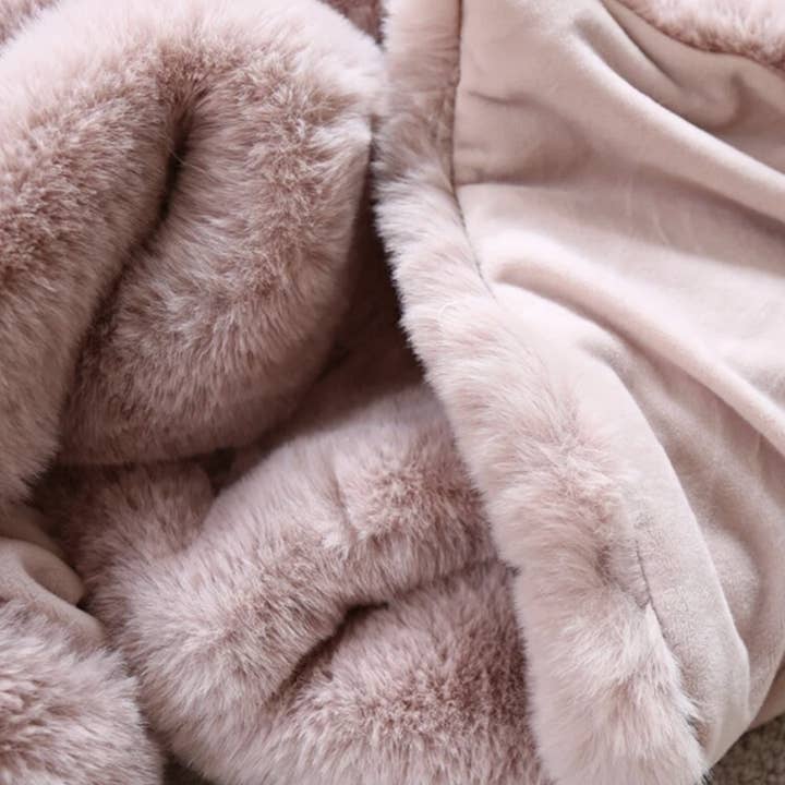 Everyday Cozy Living - Vente Plaids - Couvre-lit de luxe en fausse fourrure de lapin, plusieurs couleurs3