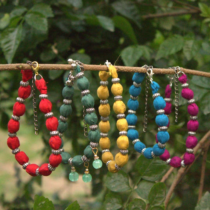 Handmade Silk Bracelets for wholesale by ArtNHer London