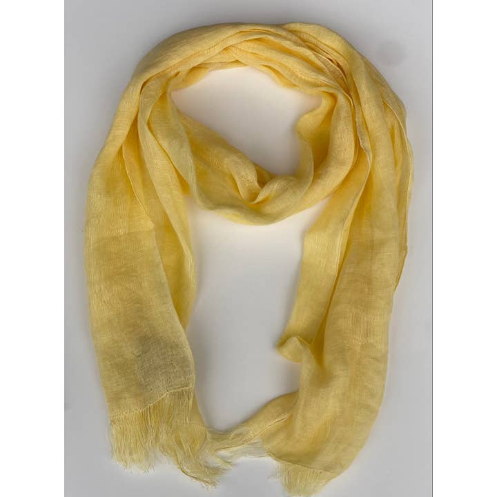 VIKOLINO – Großhandel Schal – Damen – Transparenter Leinen-Schal (Gaze)5