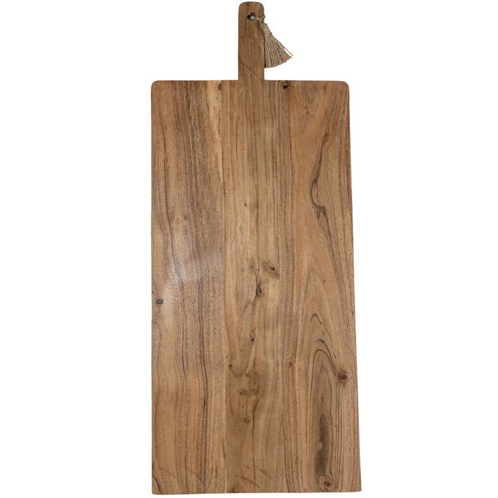Foreside Home & Garden - Wholesale Cutting Board - Prairie 38 Inch Oversized Cutting Board Acacia Wood & Jute