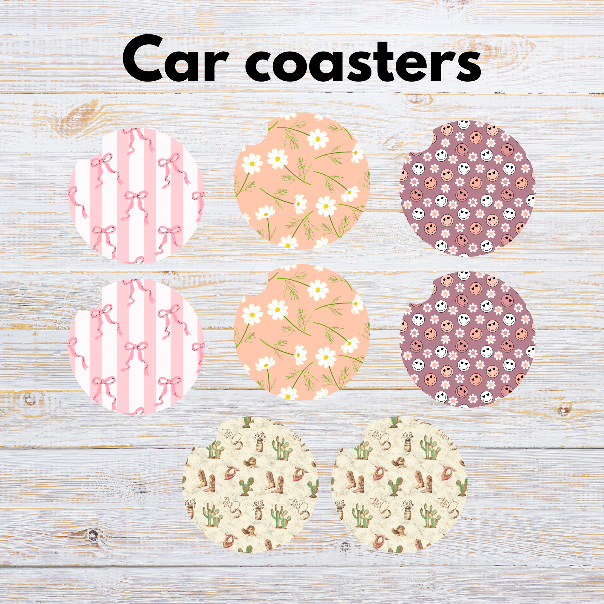 Thirty Three Prints – wholesale Car coaster – unisex – Set of 2 Car Coasters, Car Accessories, Christmas gifts0