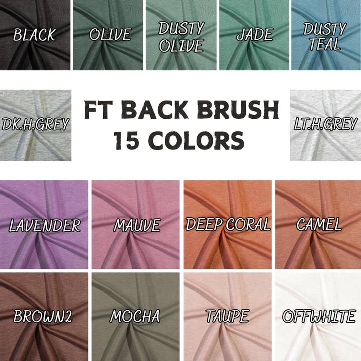 JNSfabric - Wholesale Fabric - French terry FT Back Brush fabric. terry fabric. sweatshirts, pajama fabric , children's baby wear. fleece fabric3