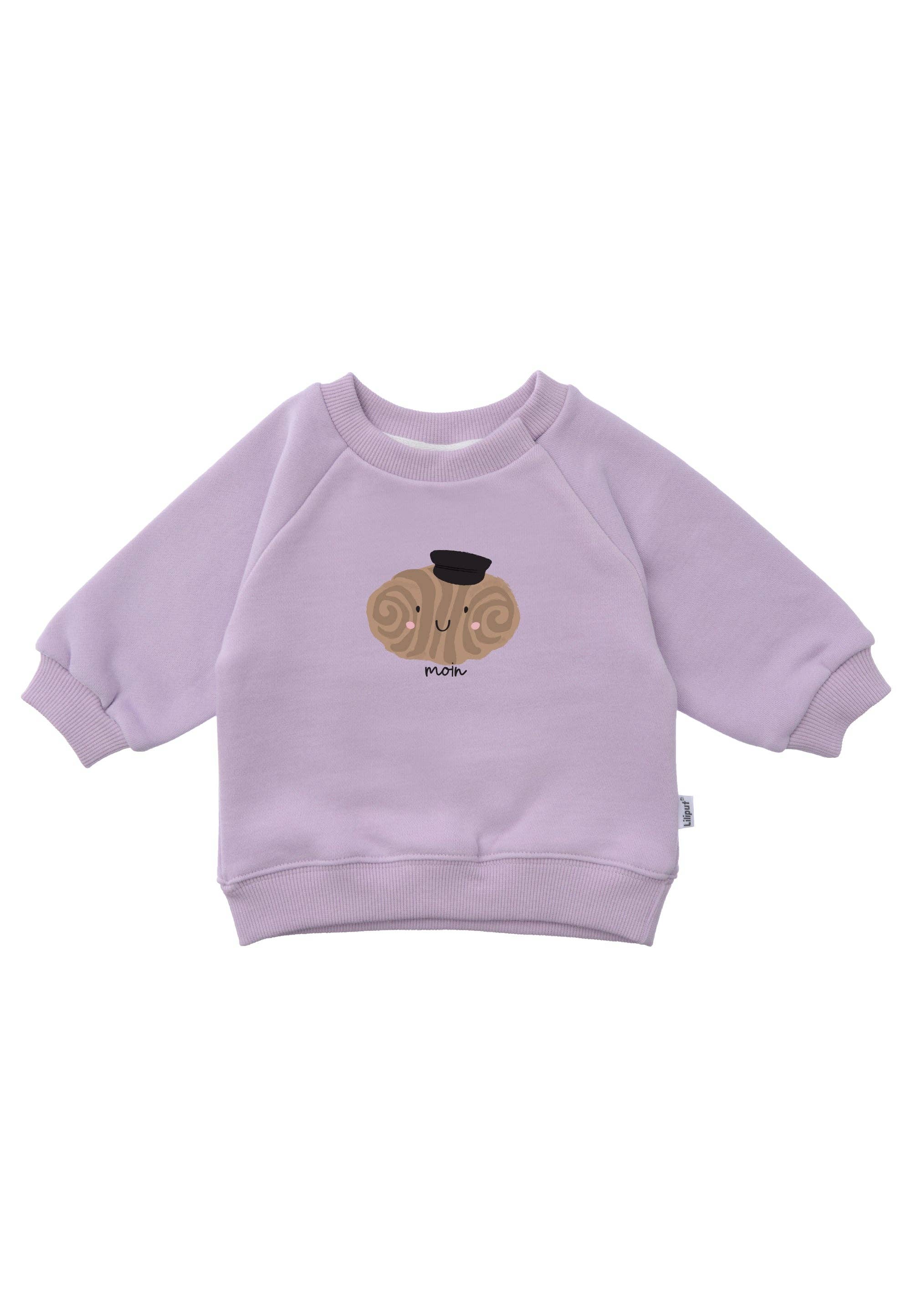 Liliput - Wholesale Sweatshirt - Kids - Lilac sweatshirt with "Franzbrötchen" print0