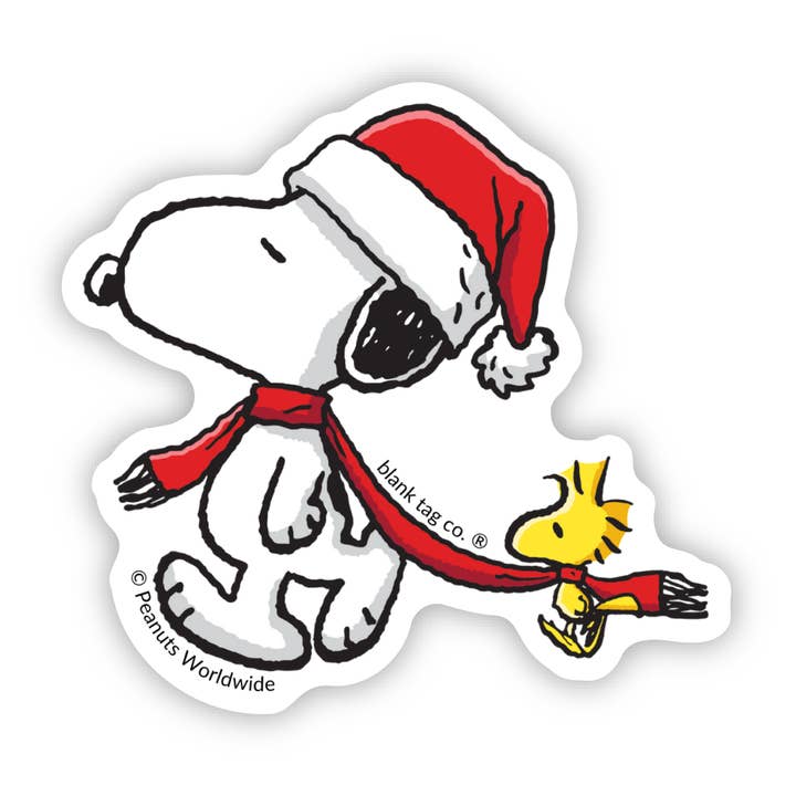 Peanuts® Waterproof Sticker - Snoopy and Woodstock With for wholesale by Blank Tag Co. - Waterproof Stickers