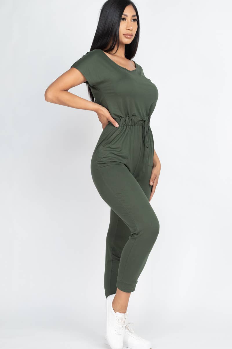 CAPELLA APPAREL – Großhandel Jumpsuit – Damen – Jumpsuit mit zwei Wege-Schultern und Kordelzug11