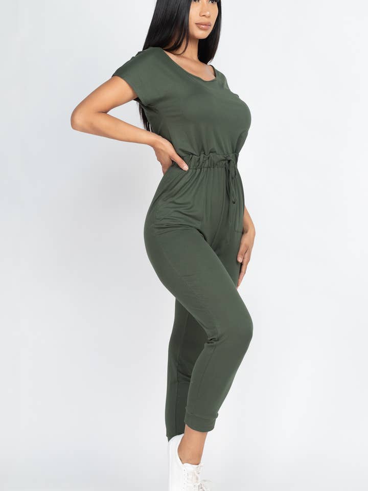 CAPELLA APPAREL – Großhandel Jumpsuit – Damen – Jumpsuit mit zwei Wege-Schultern und Kordelzug11