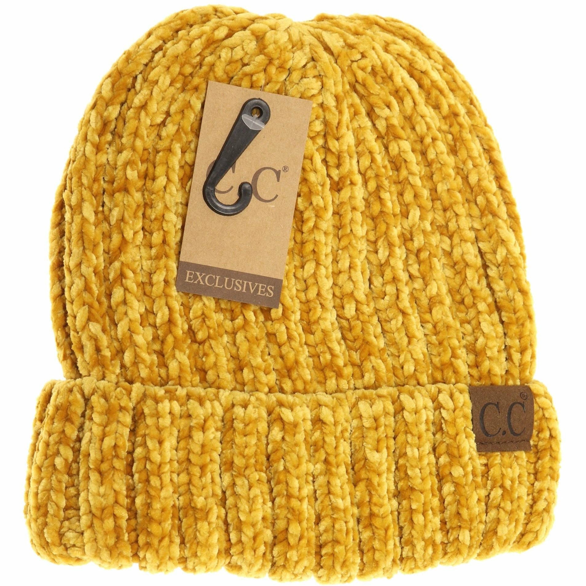 C.C Beanie - Wholesale Beanie - Women's - Solid Ribbed Chenille CC Beanie HAT18151